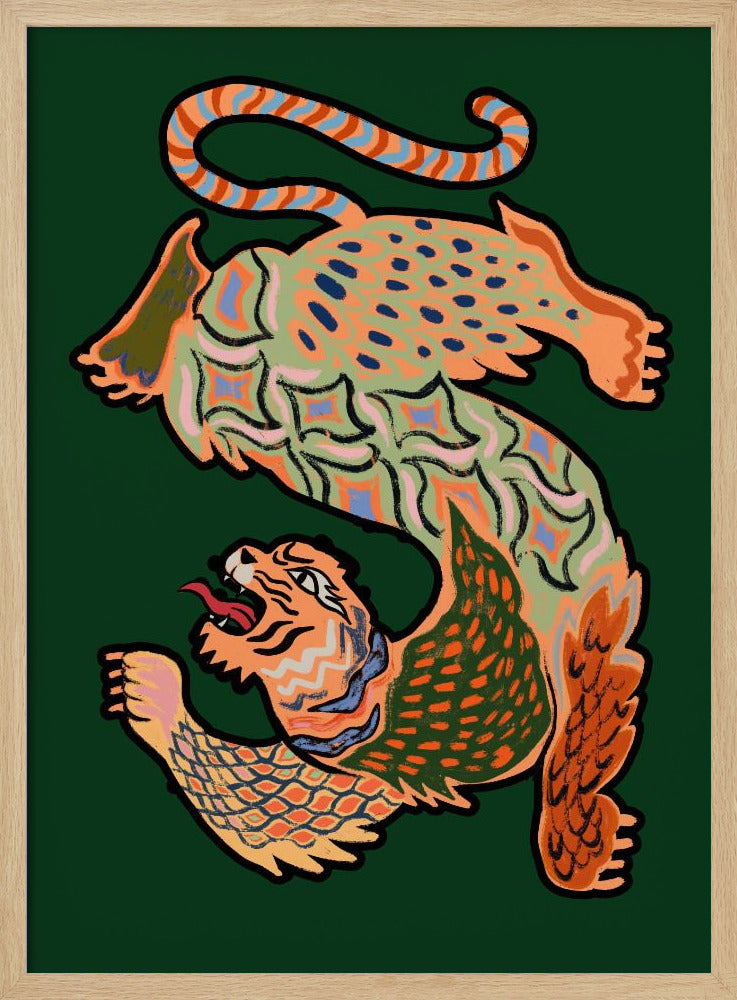 Vibrant Mythical Beast By Arty Guava