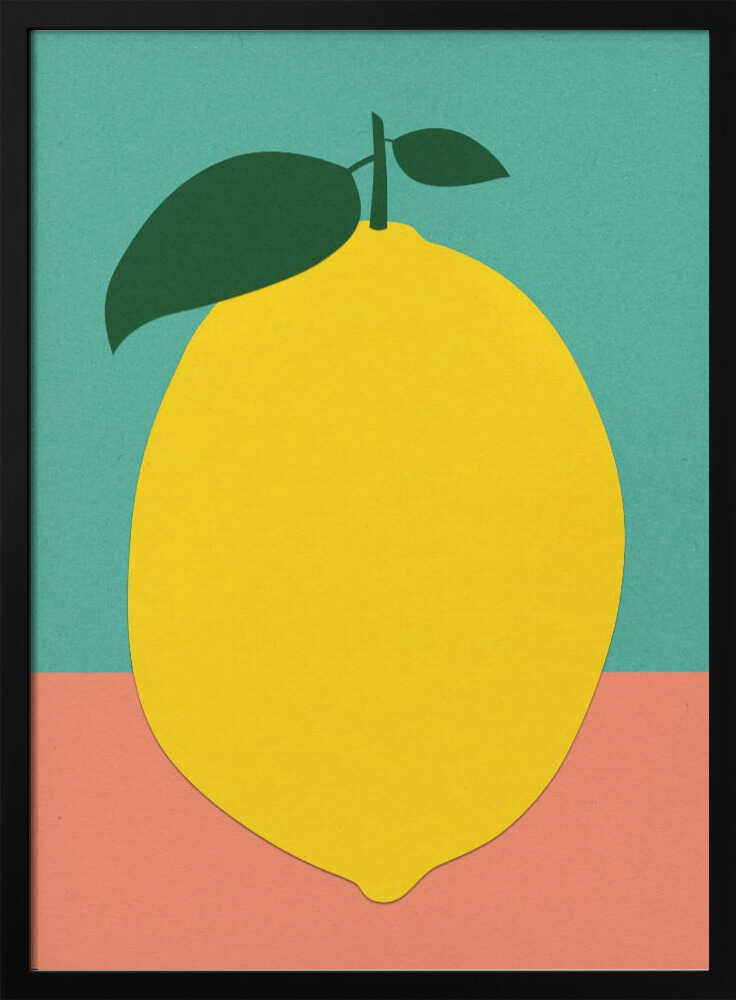 Lemon With Two Leaves