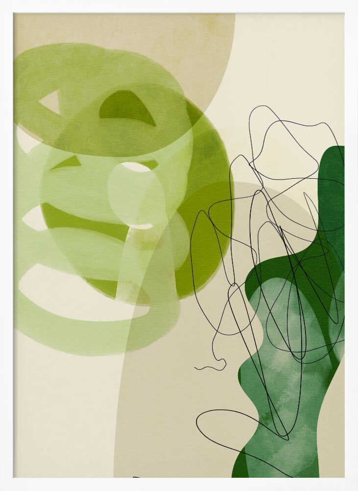 Painted Lines Green Tan 3 Kopie