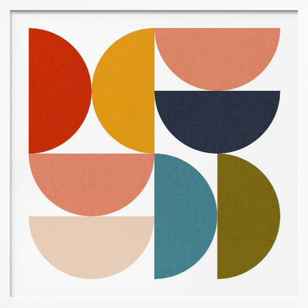 Mid Century Geometric Color Play 4
