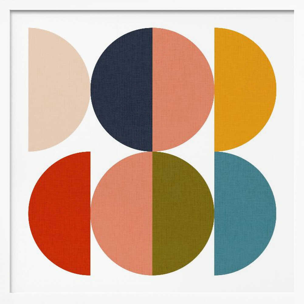Mid Century Geometric Color Play 1