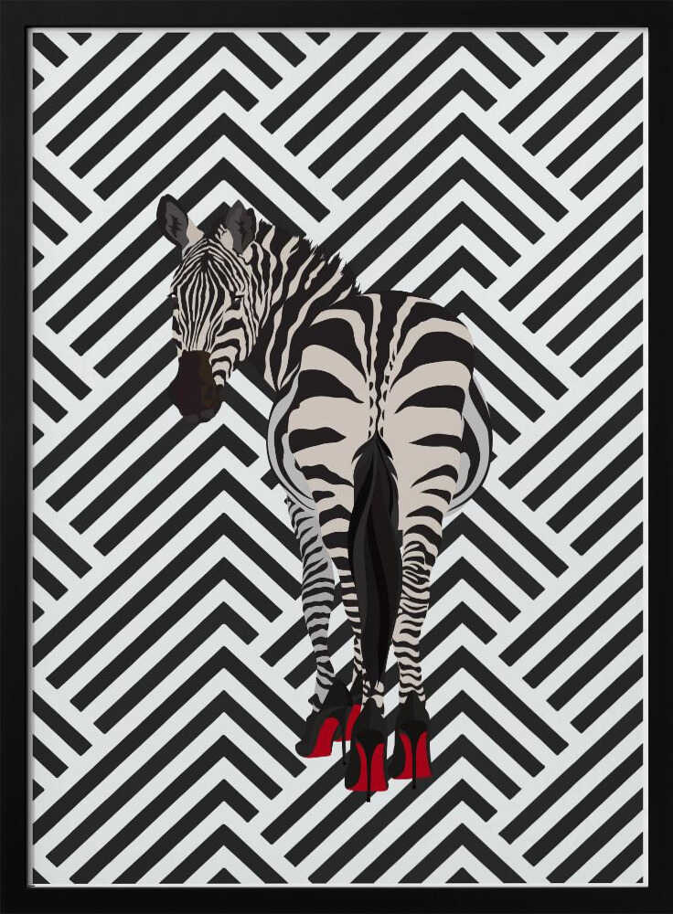 Zebra In Red Heels