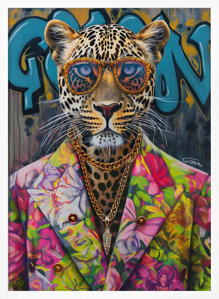Stylish Leopard Graffiti