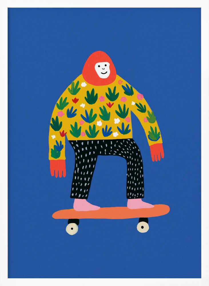 Skating gorilla