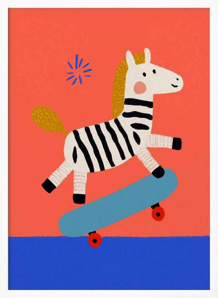 Skating zebra