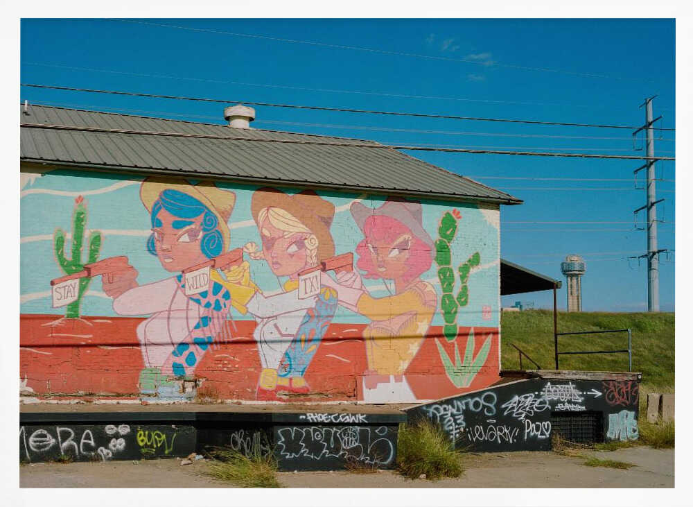 Vibrant Cowgirl Mural