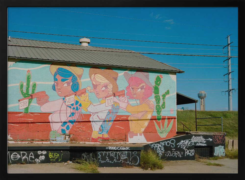 Vibrant Cowgirl Mural