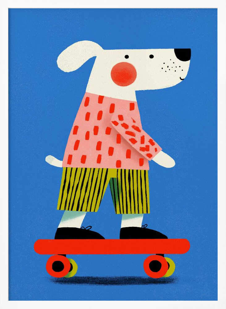 Skating dog
