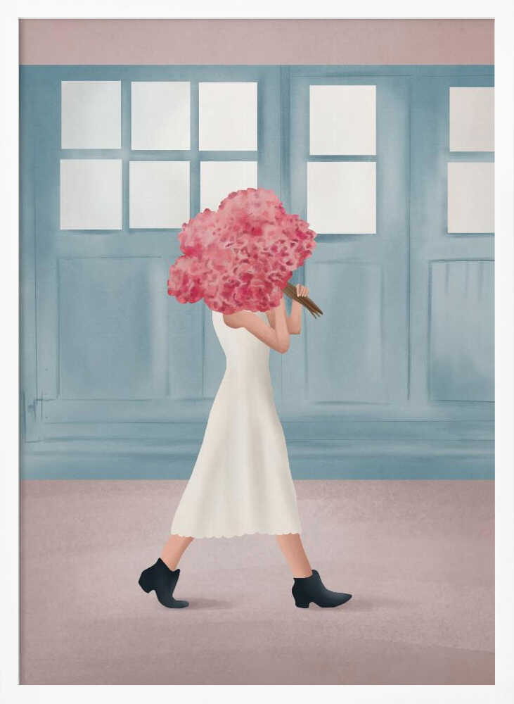 Elegant Walk With Flowers