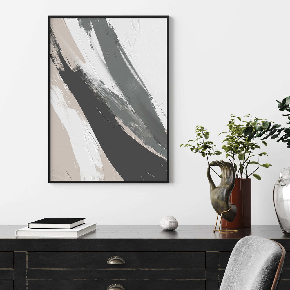 Brush Strokes Abstract Wall Art 01
