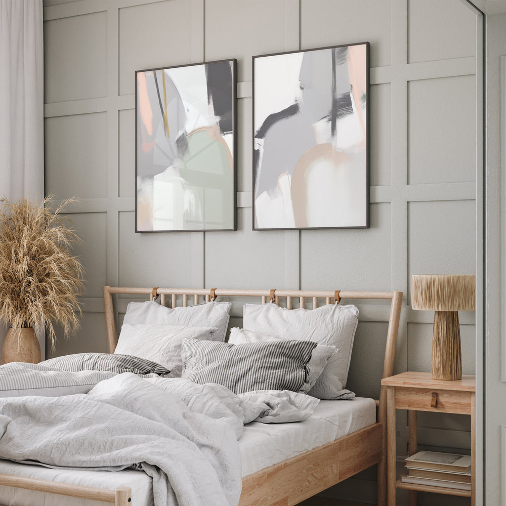 Pastel Mountain Abstract Wall Art