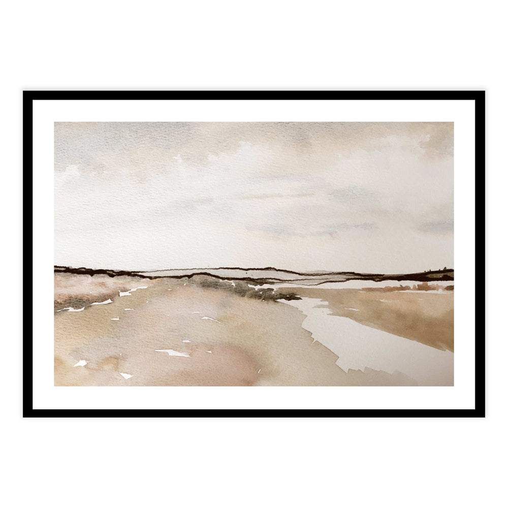 Rustic Hills Landscape Watercolour