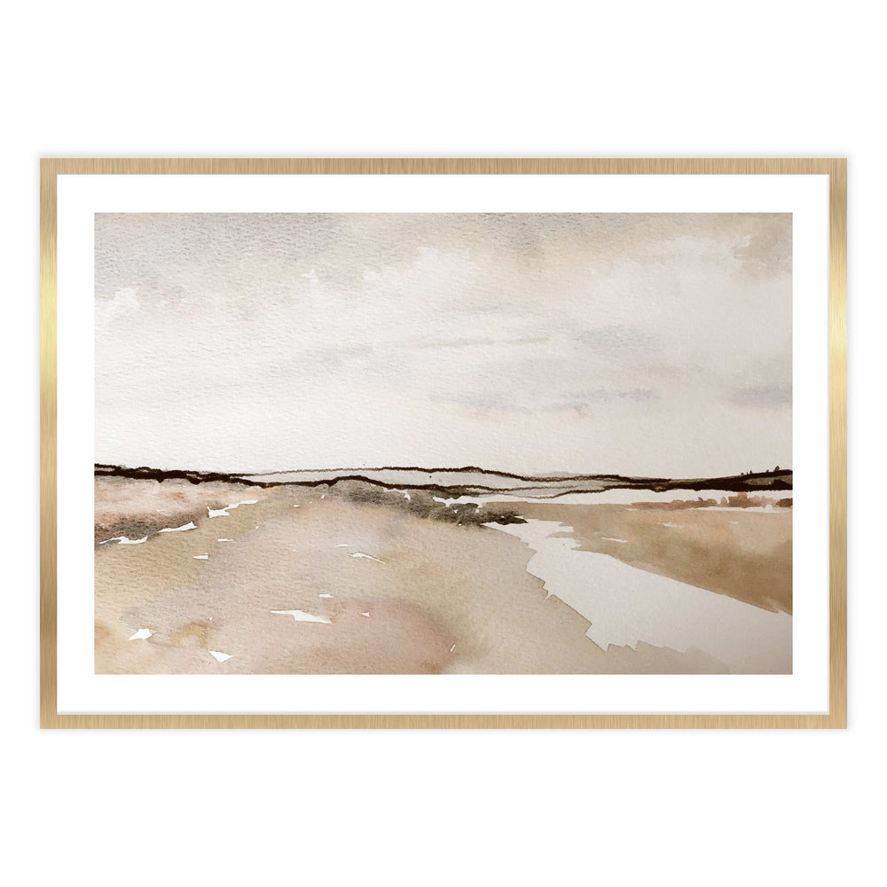 Rustic Hills Landscape Watercolour