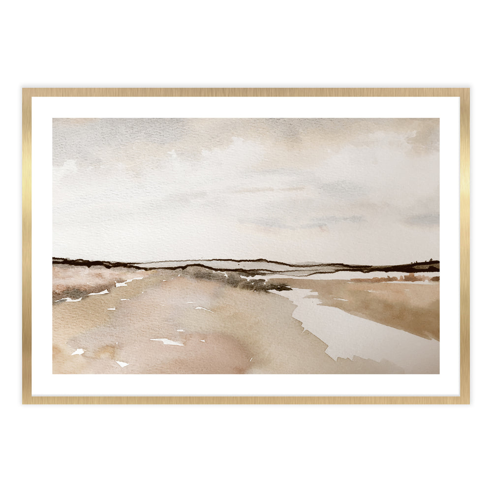 Rustic Hills Landscape Watercolour