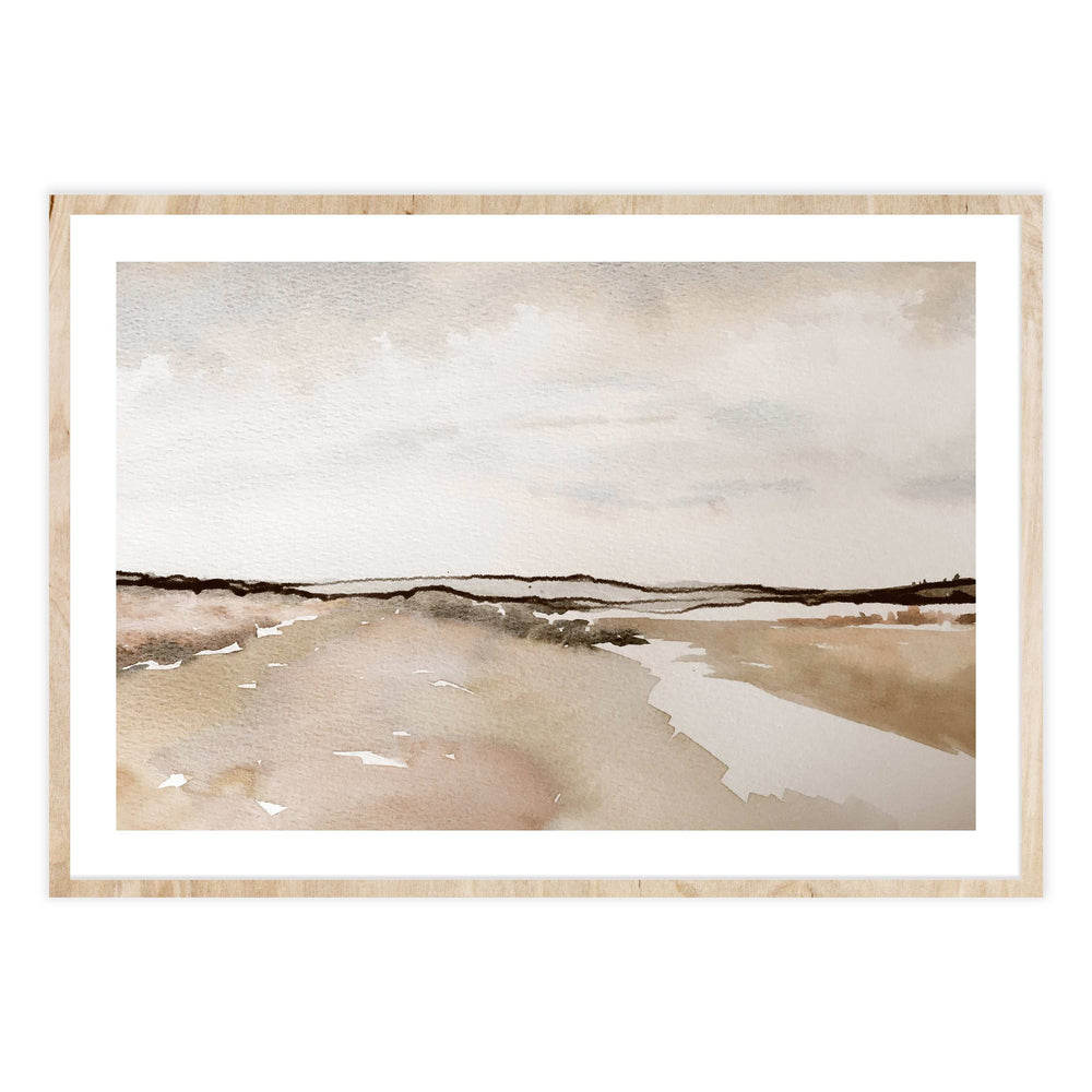 Rustic Hills Landscape Watercolour