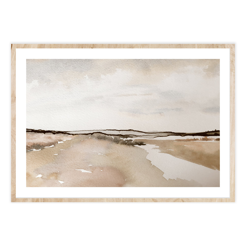Rustic Hills Landscape Watercolour