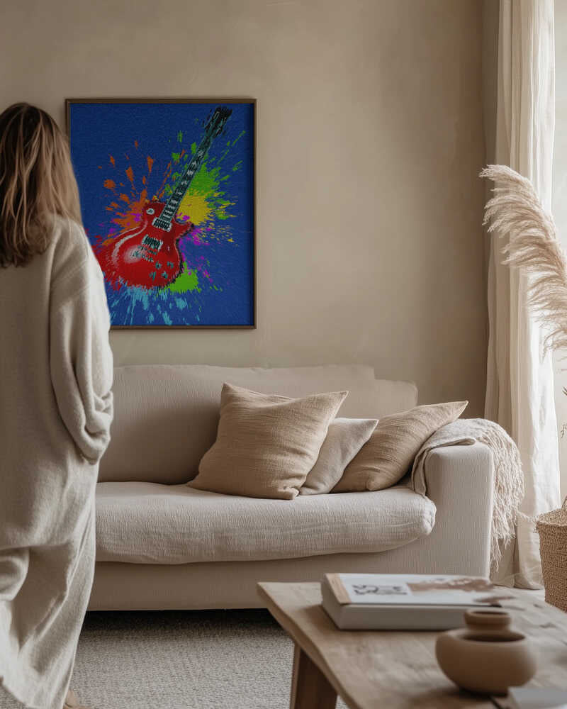 Vibrant Guitar Splash