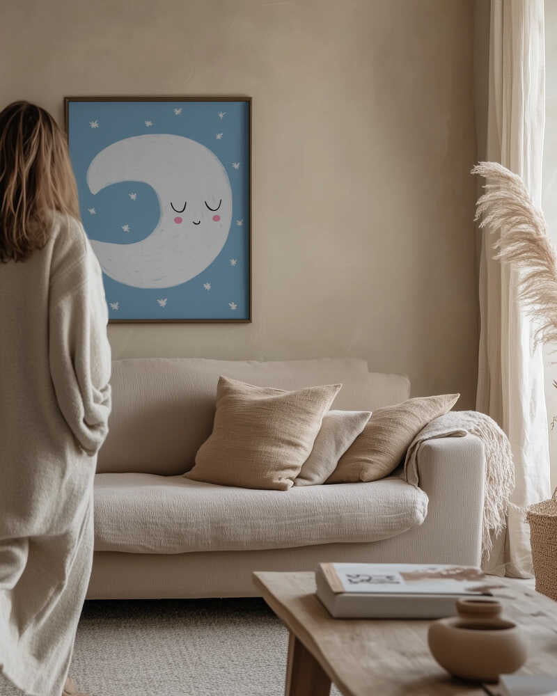Sleepy Crescent Moon