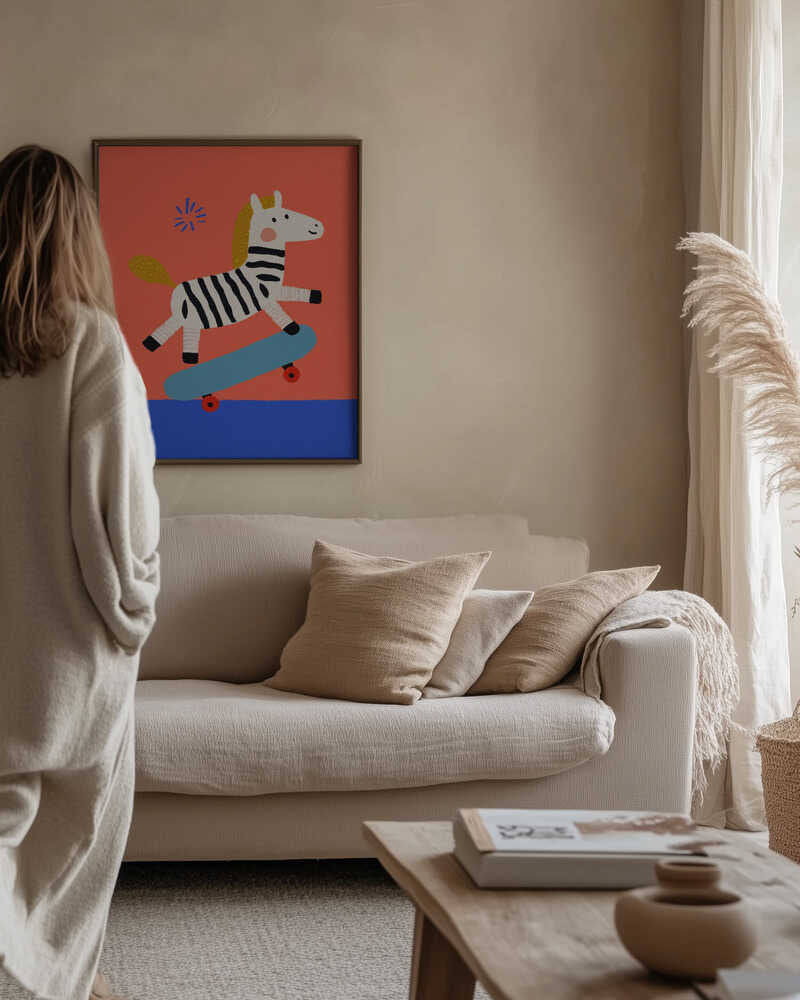 Skating zebra