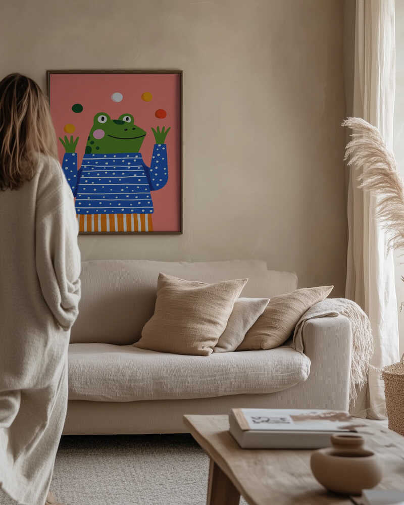 Juggling frog