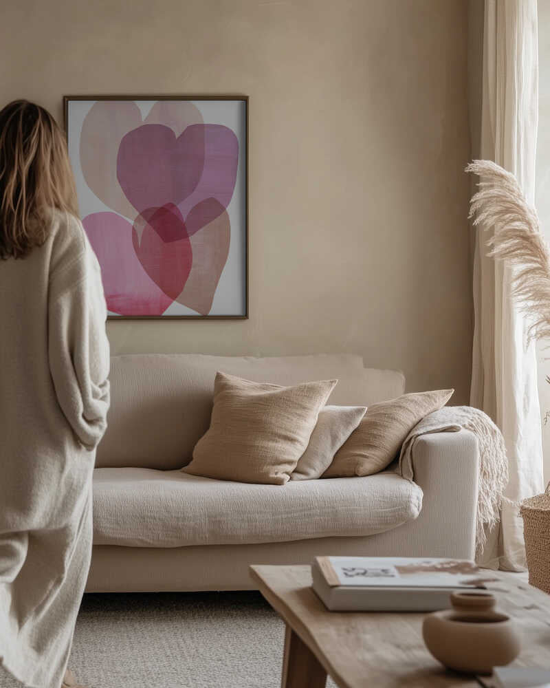 Overlapping Love Tonal Hearts 3