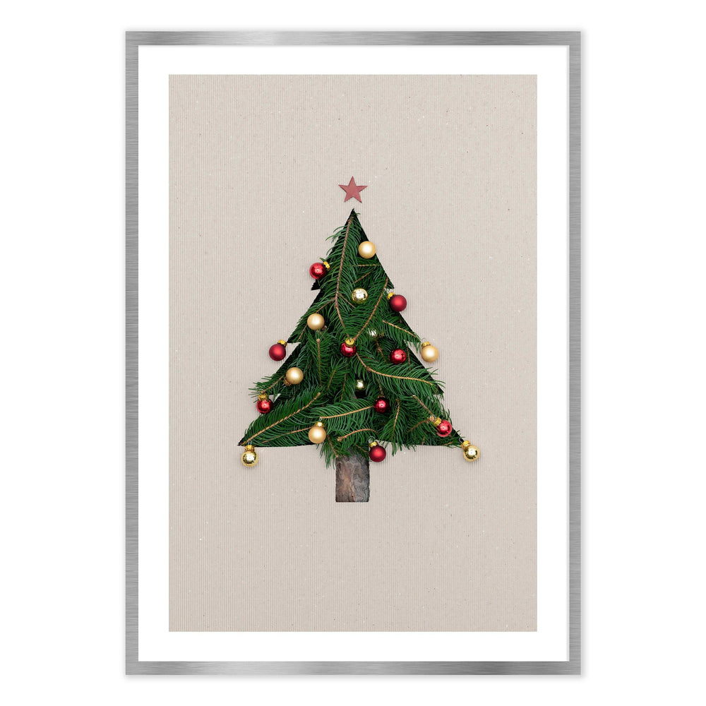Cut Out Tree Festive Print