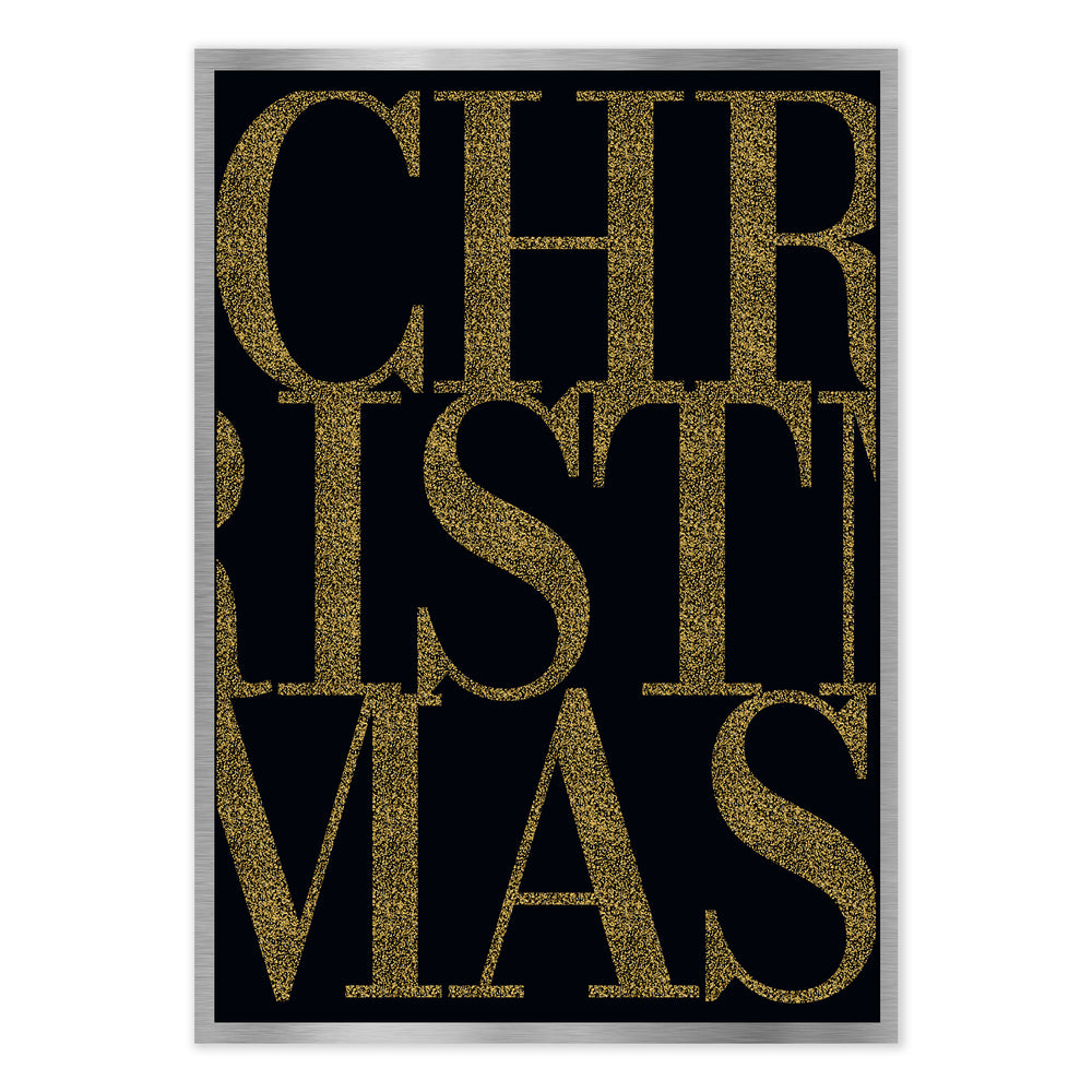 Golden Christmas Festive Print
