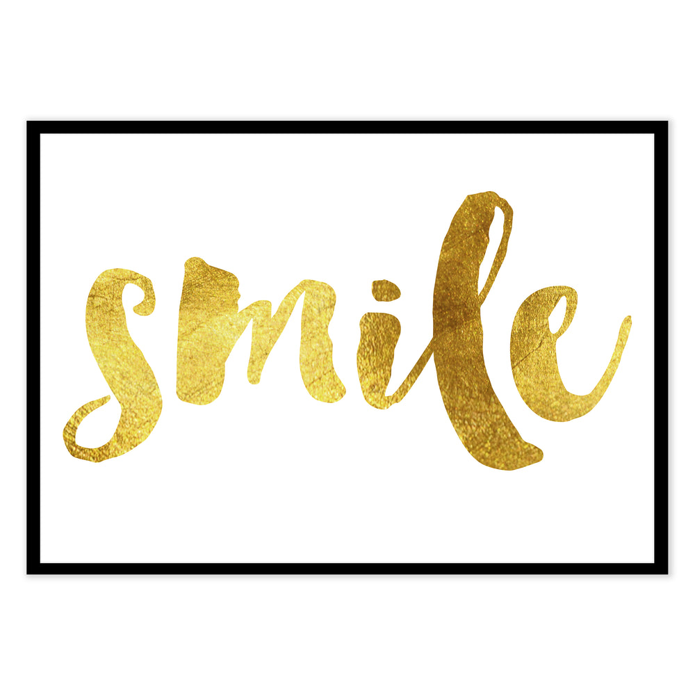 Gold Smile Festive Print
