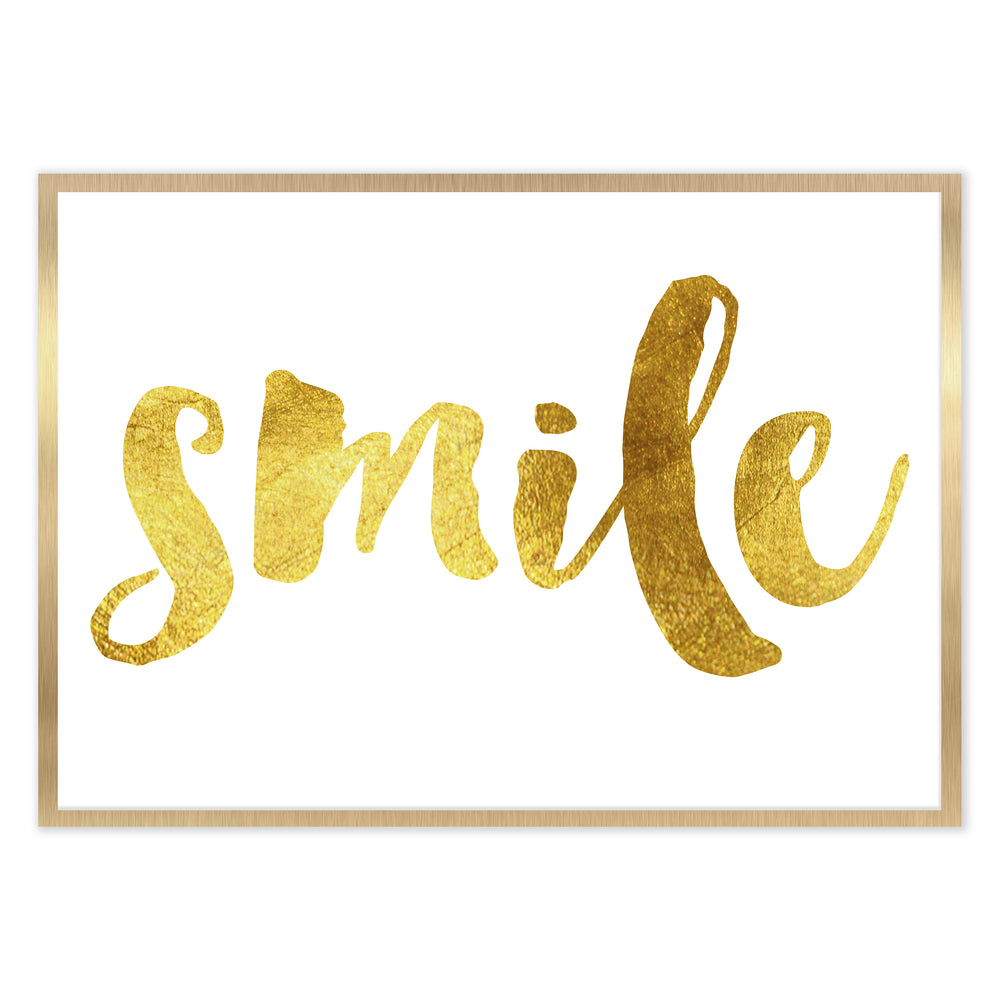 Gold Smile Festive Print