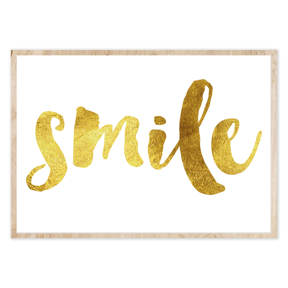 Gold Smile Festive Print