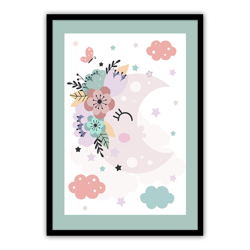 Floral Half Moon