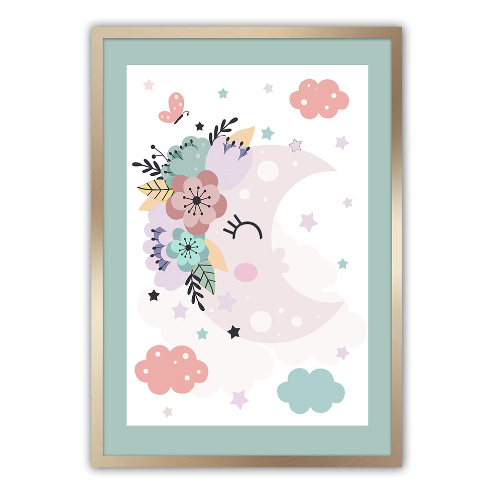Floral Half Moon