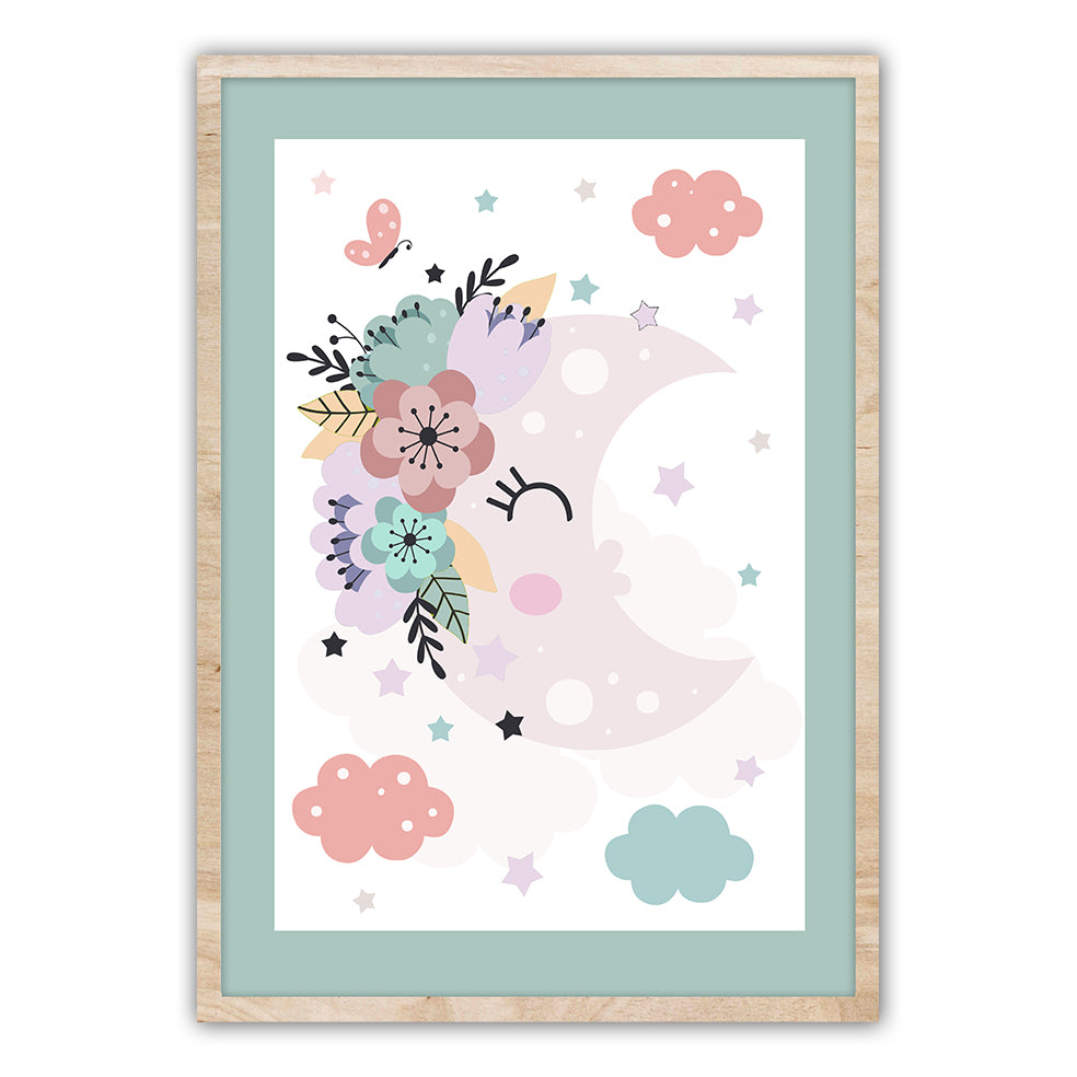 Floral Half Moon