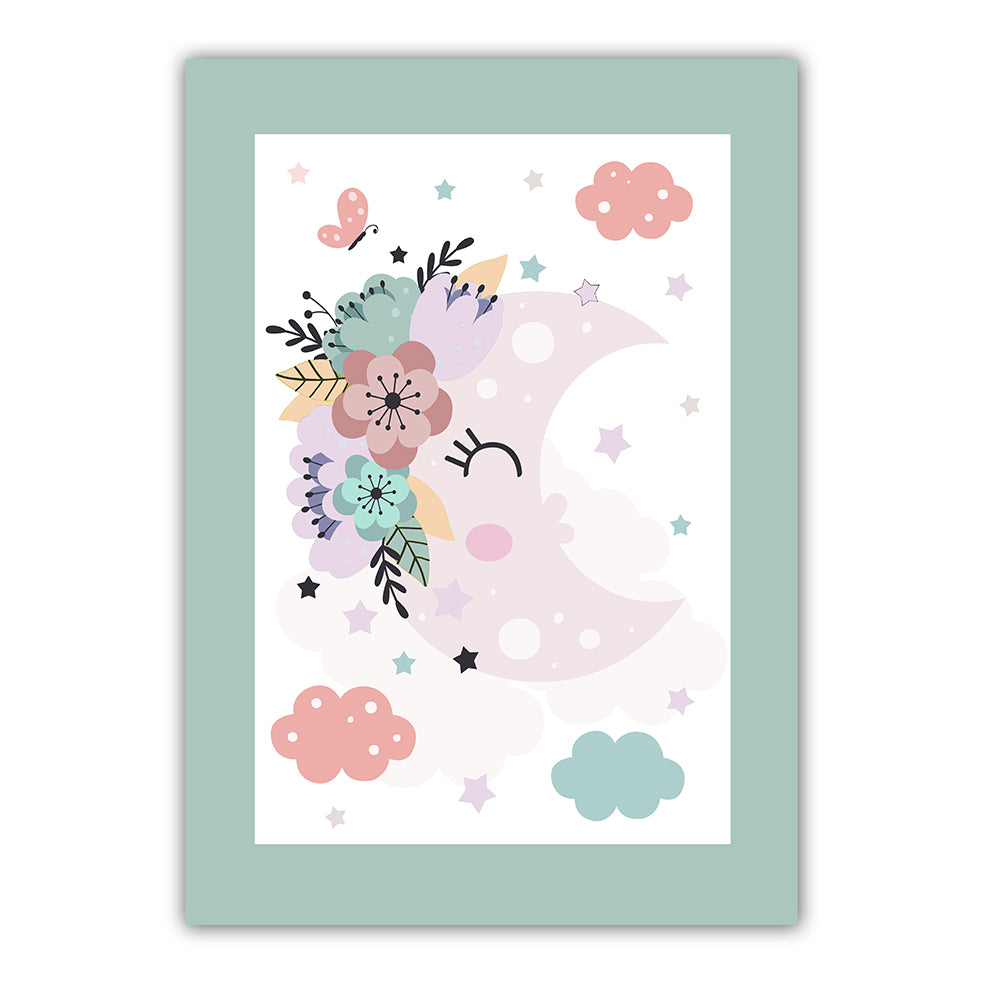 Floral Half Moon