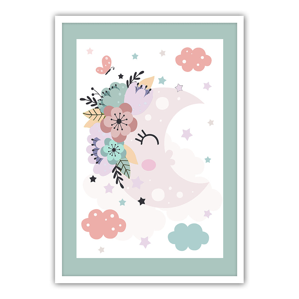 Floral Half Moon