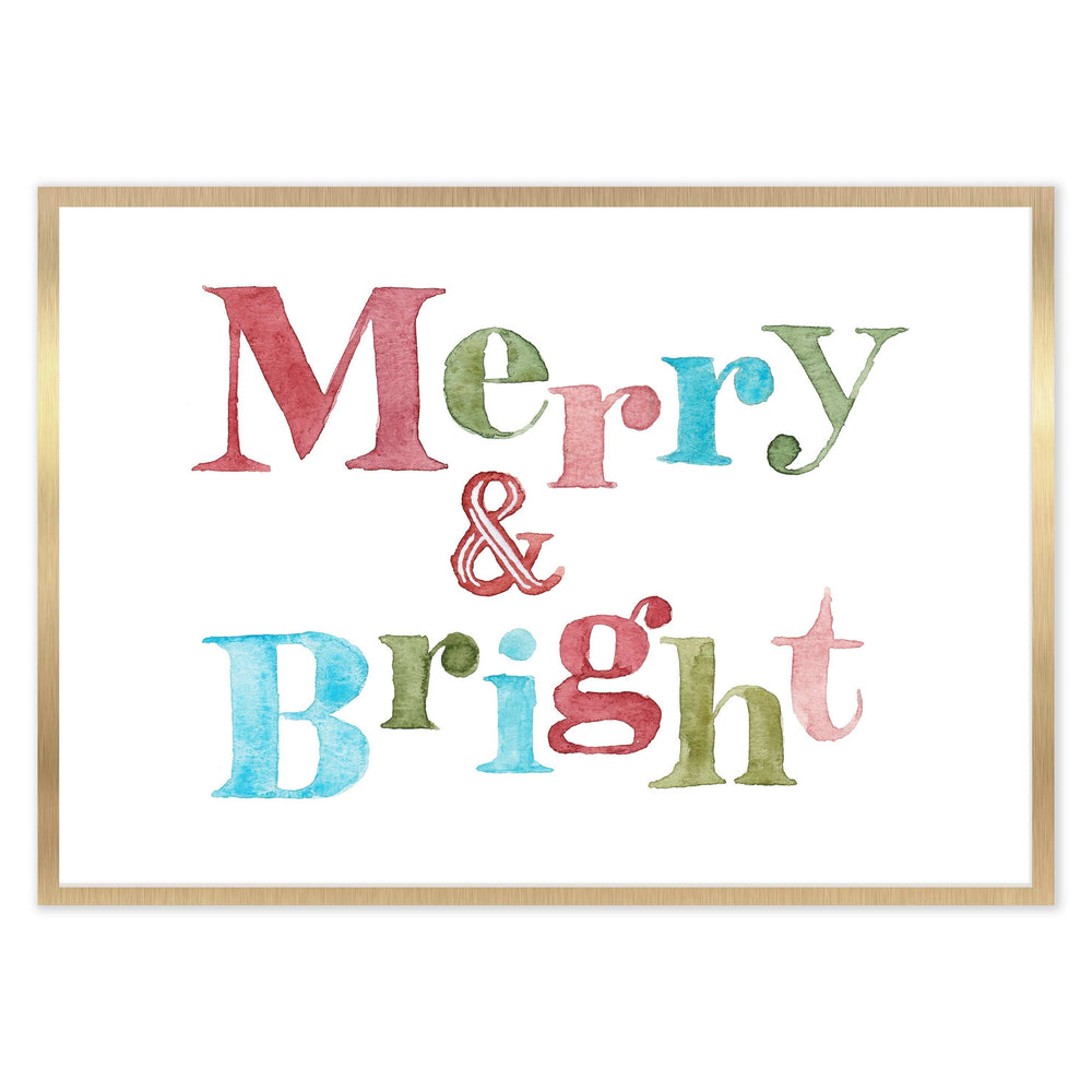 Merry And Bright Festive Print