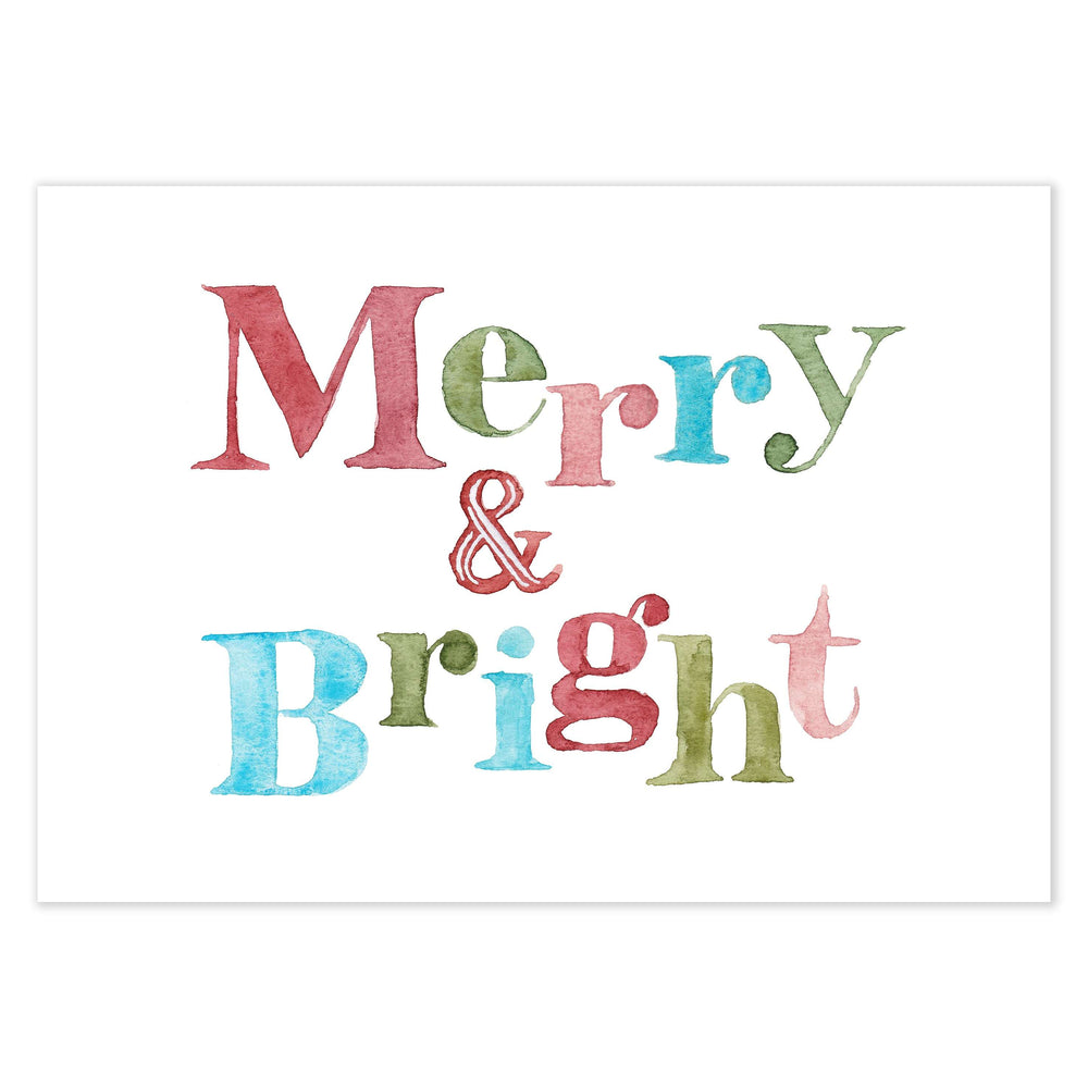 Merry And Bright Festive Print