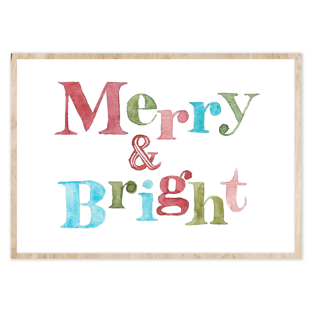 Merry And Bright Festive Print