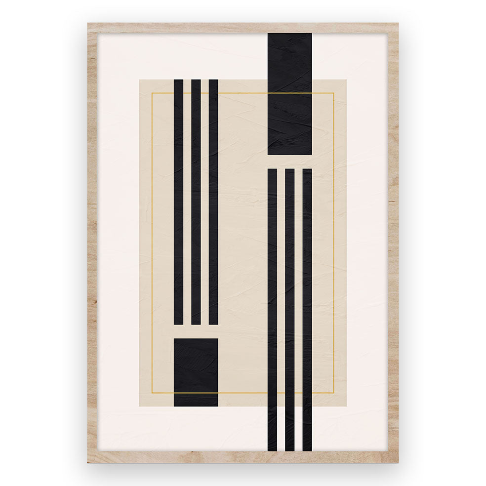 Japandi Geometric Harmony Wall Art - Piece 2