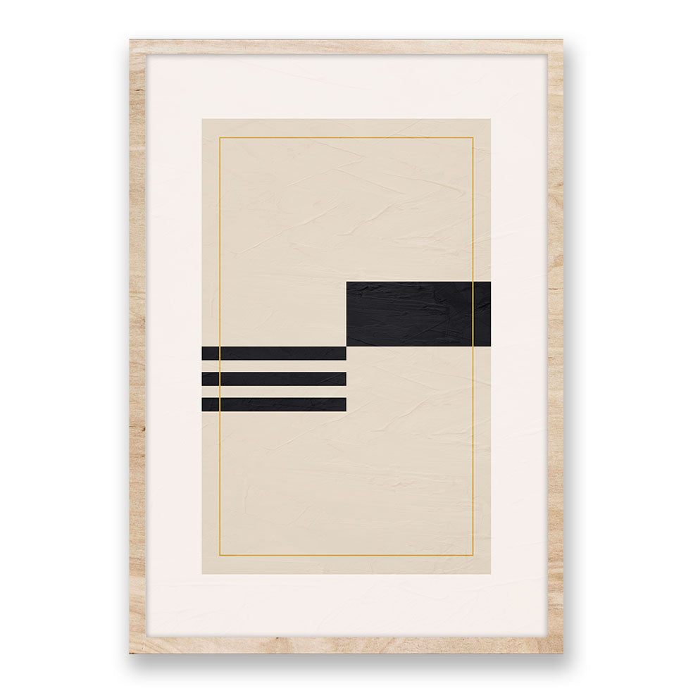 Japandi Geometric Harmony Wall Art - Piece 1