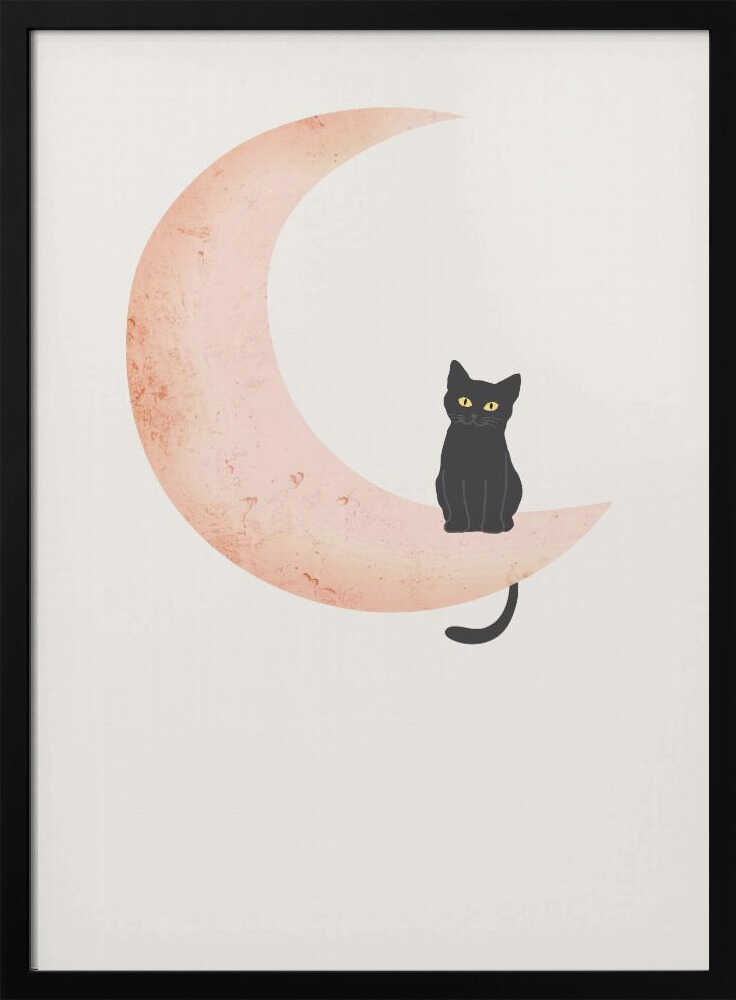 Cat Crescent Moon