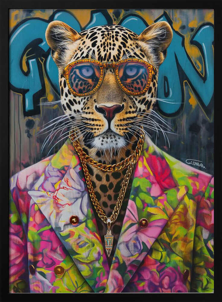 Stylish Leopard Graffiti