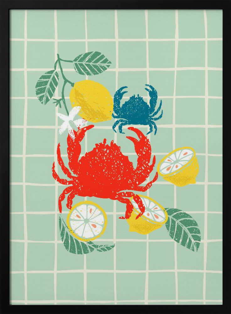 Vibrant Crabs and Lemons