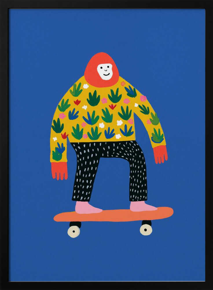 Skating gorilla