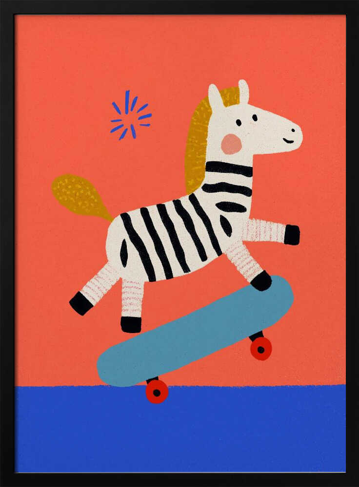 Skating zebra