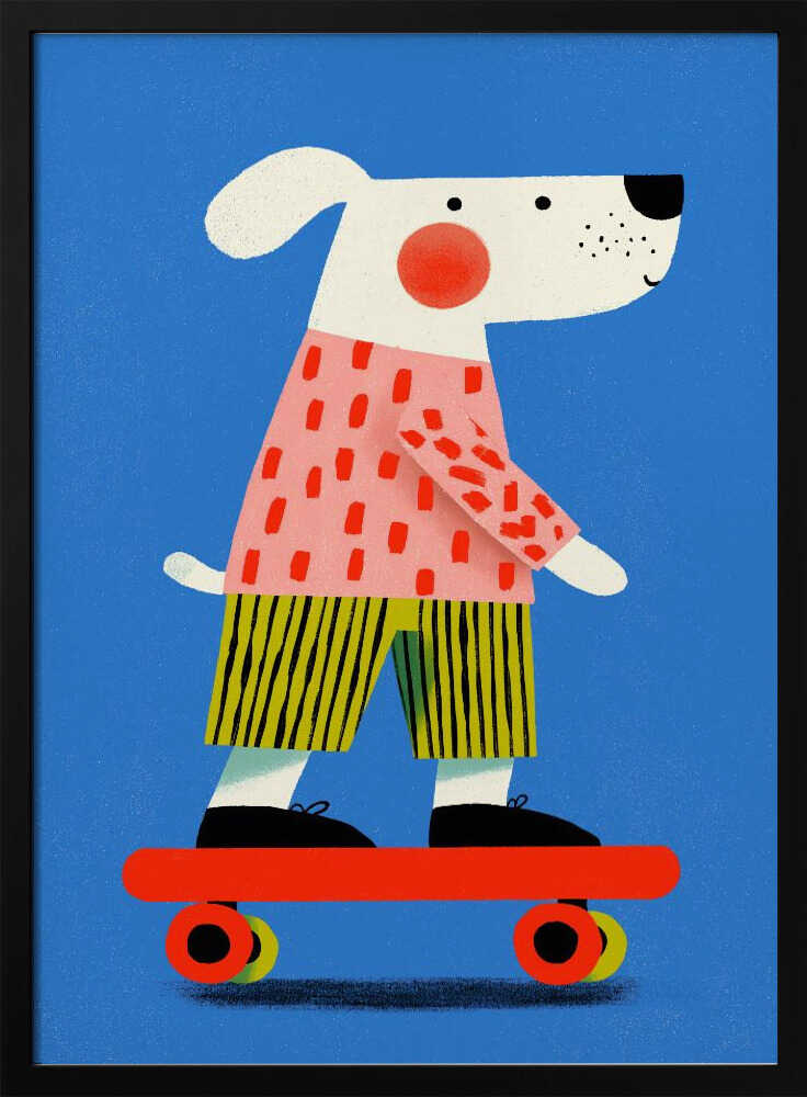 Skating dog