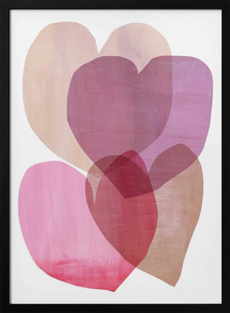 Overlapping Love Tonal Hearts 3