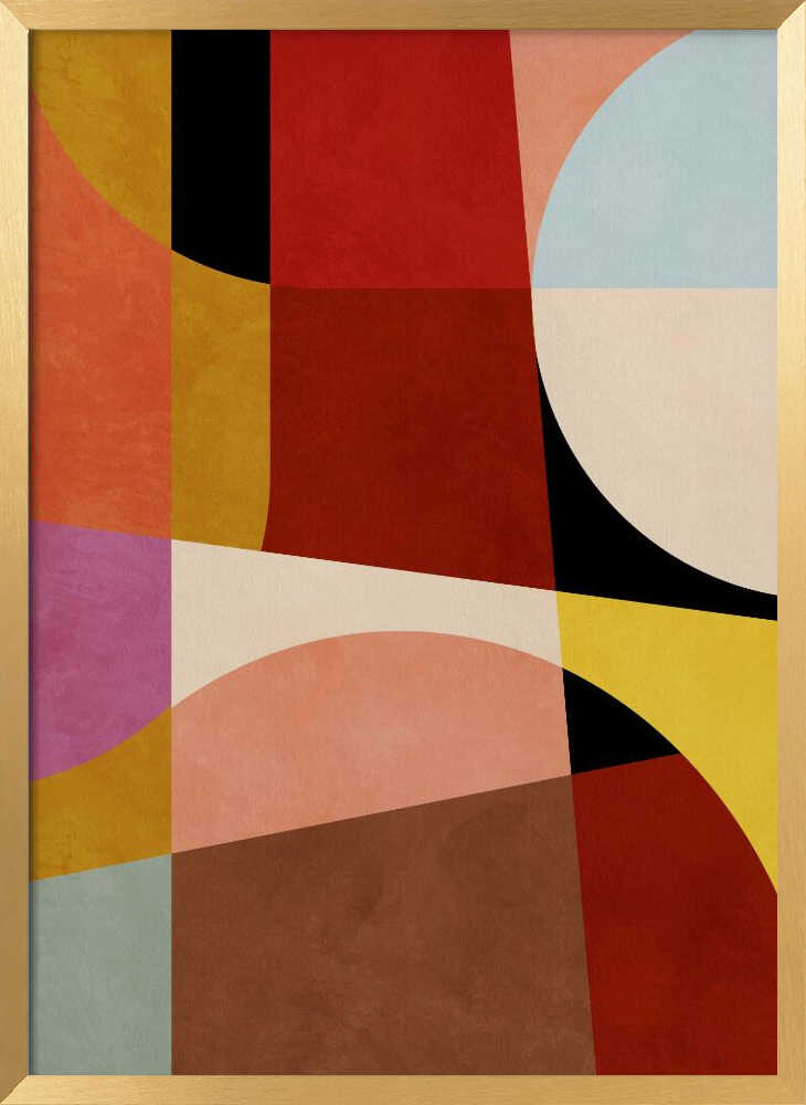 Warm Colors Bauhaus Geometry2