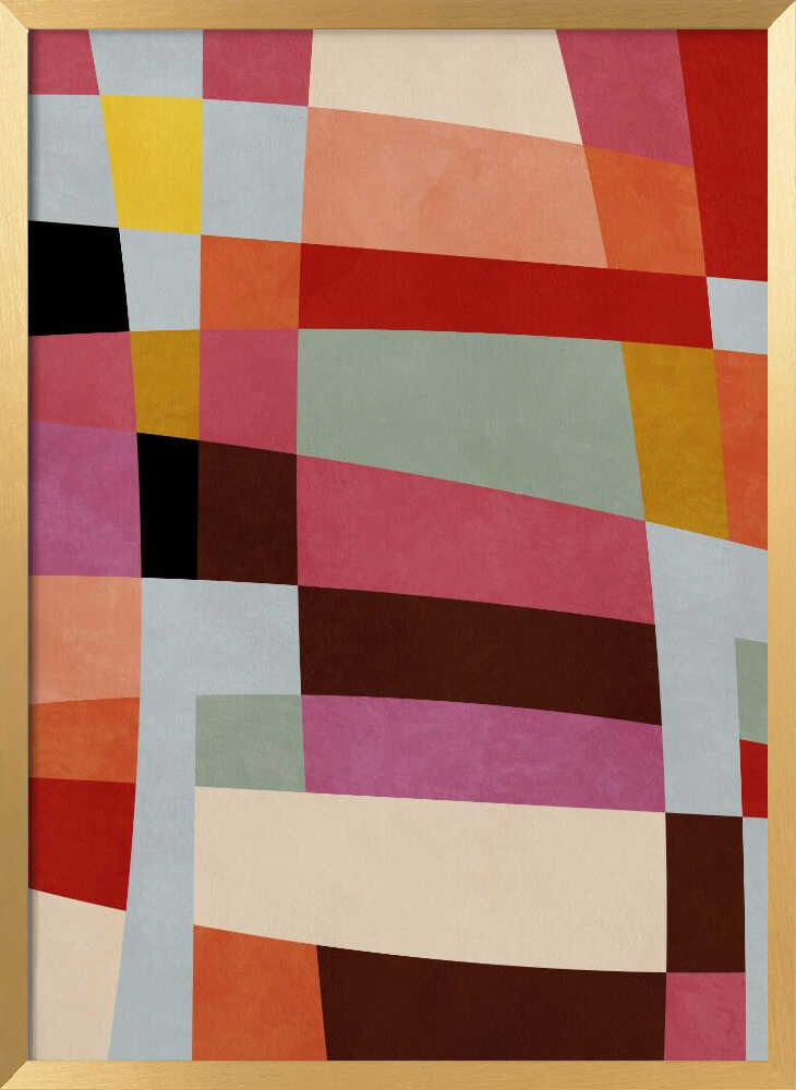 Warm Colors Bauhaus Geometry4