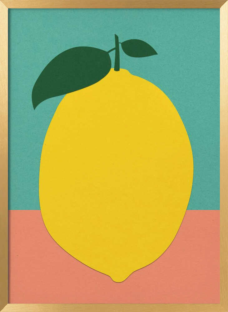 Lemon With Two Leaves